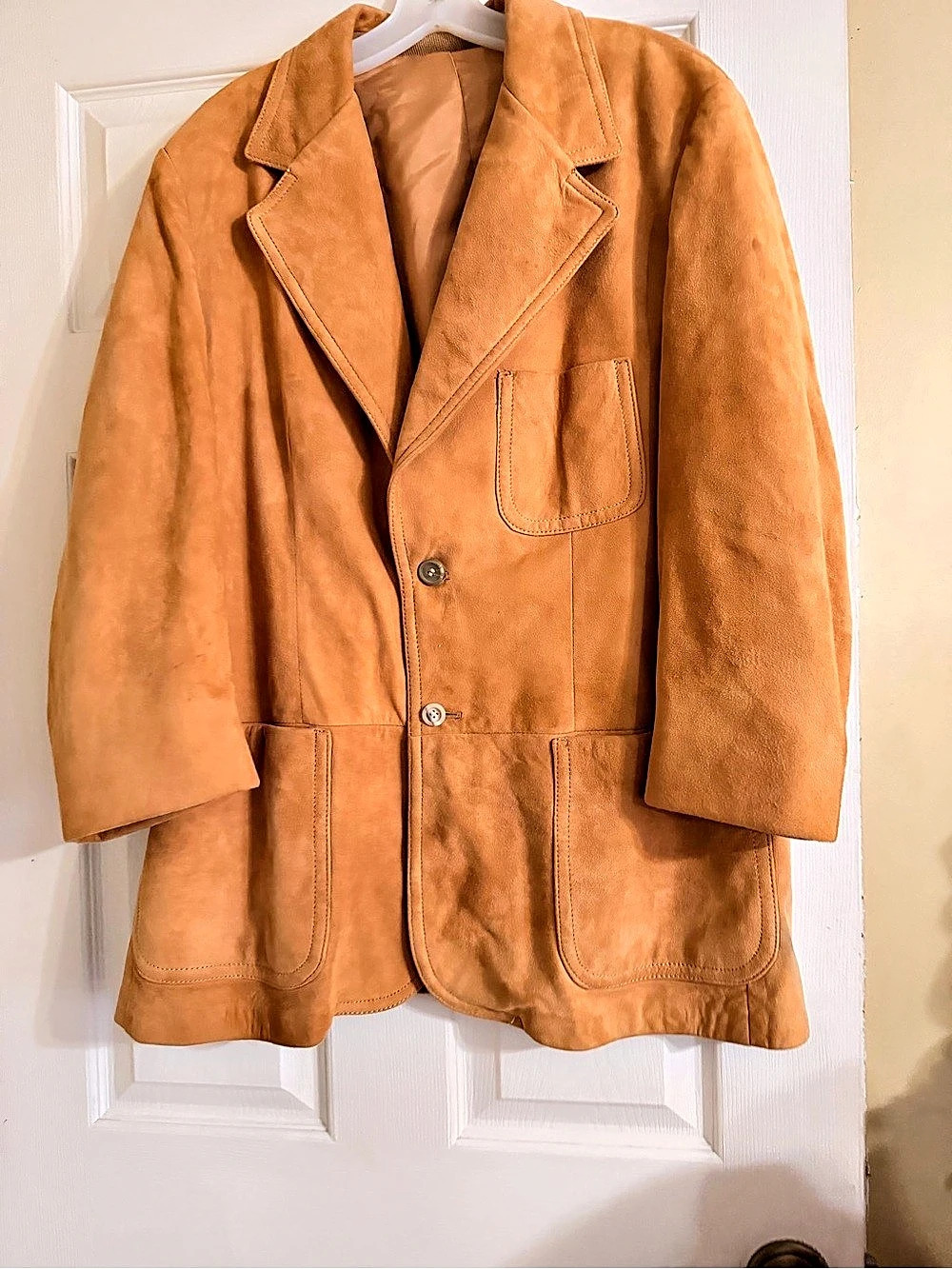 Vintage Lakeland Suede Leather Blazer in Brown Size 44